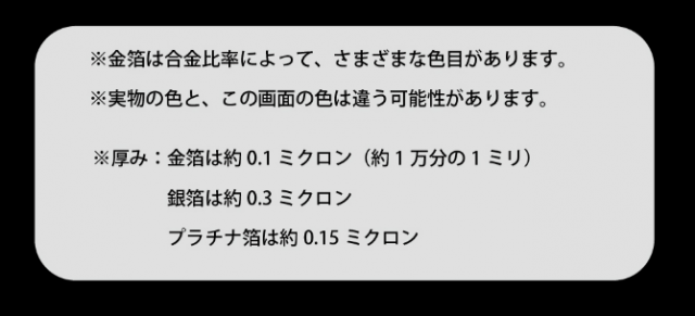 工芸用 金箔 24K 純金箔 10枚｜工芸用 箔10枚シリーズ｜オンライン